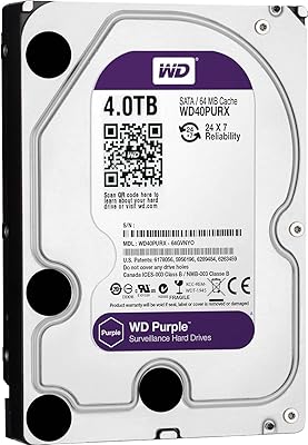 Disque dur de surveillance western digital purple - 5 400 tr/min sata 6