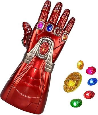 Gants iron man infinity pour enfants avec pierres précieuses lumineuses à