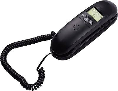 Support mural pour téléphone fixe avec mini cordon à charnières avec affichage de l'identification de l'appelant pour hôtel, bureau, entreprise et maison. Révolutionnez votre façon d'acheter avec Diaytar