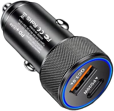 Chargeur de voiture usb c, chargeur de voiture iphone 45 w charge rapide