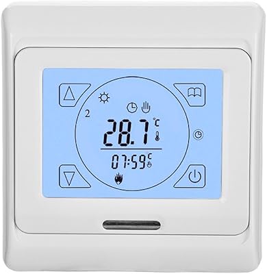 Thermostat électrique numérique programmable à écran tactile avec capteur d'air et de sol