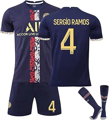 Gartarn 2023 sergio ramos no. 4 maillot de football édition spéciale couleur or