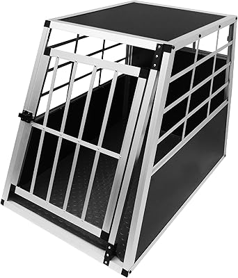 Grande caisse de transport pour animaux de compagnie en aluminium design trapézoïdal