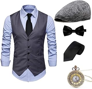 Ensemble d'accessoires de costume gangster gatsby pour hommes des années 1920, chapeau, bretelles