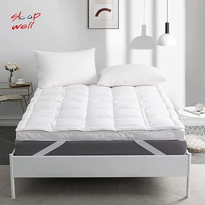 Housse de matelas antidérapante en tissu sleepwell queen, blanc (150 x 200 cm)