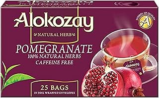 Thé à la grenade alokozay, 25 sachets de thé, tisane, herbes 100 %