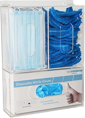 Distributeur mural de gants jetables en acrylique, distributeur triangulaire de masques faciaux