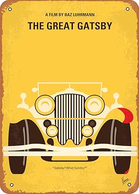 Ysirseu vintage the great gatsby minimal movie poster 8" x 12" panneau