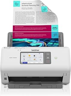 Scanner de bureau sans fil haute vitesse brother ads 4700w, scanner de documents