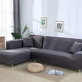 Zqpsft housse de canapé grise housses élastiques pour le salon sectionnelles en forme