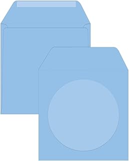 Enveloppes papier fis pour cd dvd à fenêtre paquet de 25 bleu