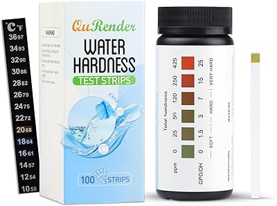 Bandettes de test de dureté de l'eau curinder 100 bandelettes + 1 thermomètre