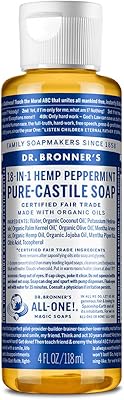 - savon liquide pur de castille (menthe poivrée) - à base d'huiles biologiques