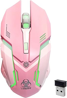 Souris de jeu rechargeable sans fil vigco c8 avec lumières led colorées