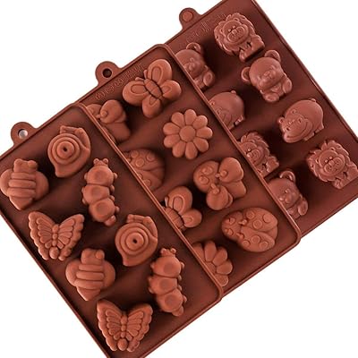 Moules à chocolat en silicone, formes d'animaux et d'insectes, moules à glace