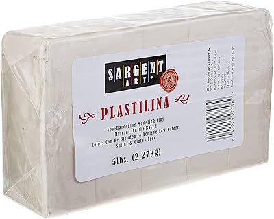 Pâte à modeler sargent arts, blanche, 5 lb, non durcissante, durable et non