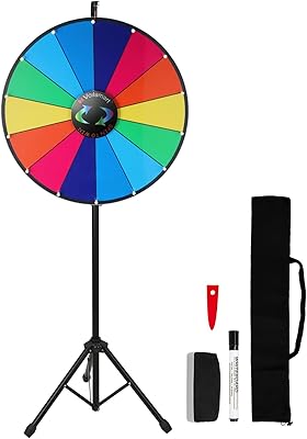 Roue de prix voilamart 24" avec trépied pliable en hauteur, 14 emplacements réglables