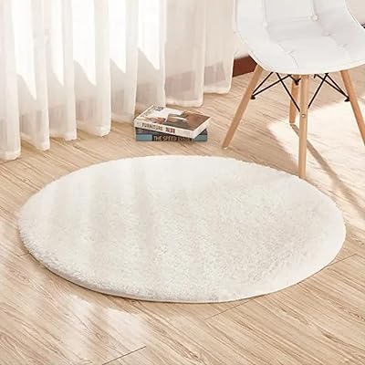 Tapis rond romain mat pour chambre à coucher et chambre d'enfant, tapis rond