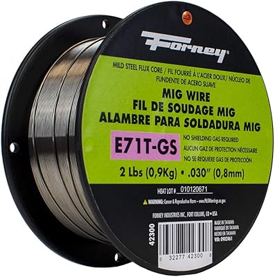 Fil de mélange en acier forney flux core mig 42300 030-e71tgs, bobine