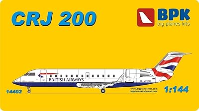 Kit gros avion 1/144 bombardier crj 200 kanander regional aircraft bpk 14402