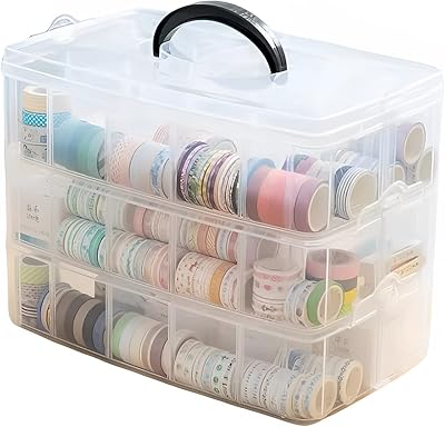 Boîte de rangement empilable beauty à 3 niveaux avec 30 espaces de rangement