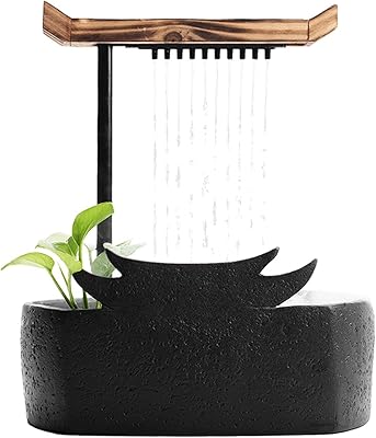 Fontaine cascade intérieure de style chinois, fontaine d'eau de table portable, fontaine