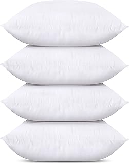 Remplissage d'oreiller décoratif utopia bedding (paquet de 4 blanc) oreillers