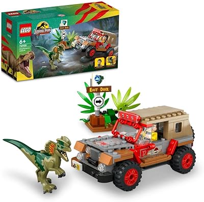 Lego® jurassic park ambush 76958 ensemble de construction dilophosaure (211 pièces)