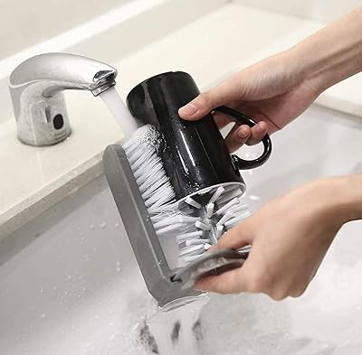 Brosse de nettoyage en verre, verres à boire, bouteille d'eau, brosse de nettoyage