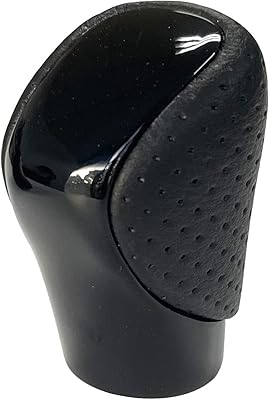 Pommeau de levier de vitesse en cuir noir borso star pour lexus es