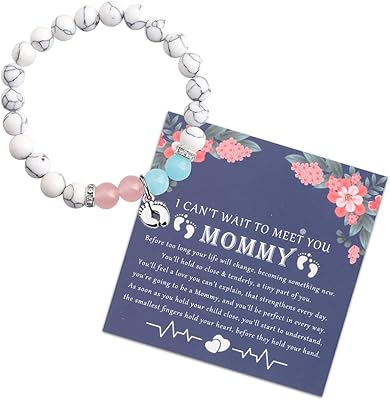 Collier pour future maman avec carte de message, cadeau de grossesse pour maman
