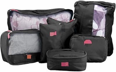 Ensemble de sacs de rangement de voyage multifonctionnels cool baby 7 pièces