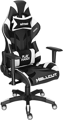 Chaise de jeu nitho hellcut chaise pivotante ergonomique pour ordinateur de style