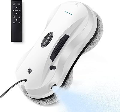 Robot nettoyeur de vitres alfabot, aspirateur de vitres intelligent x7 avec pulvérisation d'eau