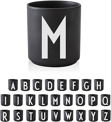 Tasse en porcelaine design letters (noir) - m, 10204000