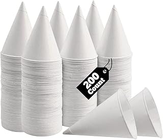 Gobelets cônes en papier blanc smigoods 4oz 200 gobelets à neige