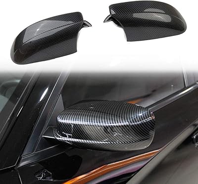 Couvercle de rétroviseur latéral en fibre de carbone crossilk pour dodge charger 2011-2021