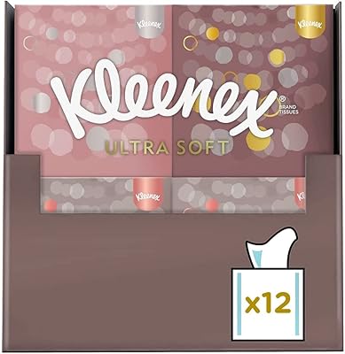 Mouchoirs kleenex ultra doux, 12 boîtes de mouchoirs cubiques (magnifiquement doux et soyeux)