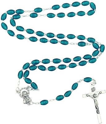 Good shepherd creations chapelet catholique avec crucifix en métal fabriqué en italie perles