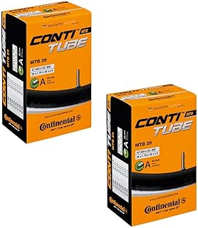 Chambre à air vtt unisexe continental 26 pouces, noir, [47-559->62-559] ensemble de 2