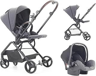 Poussette bébé réversible et petit siège d'auto teknum stroll-1 - gris