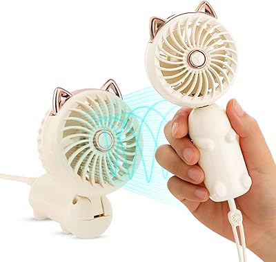 Mini ventilateur portatif à vent fort à 3 vitesses avec batterie rechargeable, mini