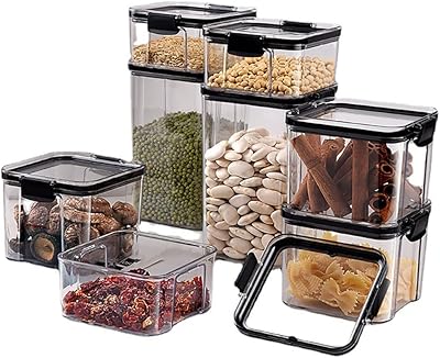 Récipients hermétiques de stockage des aliments, réservoir de stockage en plastique, récipients