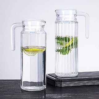 Pichet en verre de luxe senka avec couvercle (lot de 2) 11