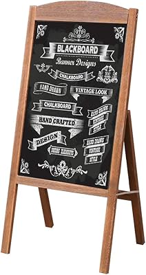 Tableau en bois medla a frame : tableau magnétique sur pied, présentoir extérieur
