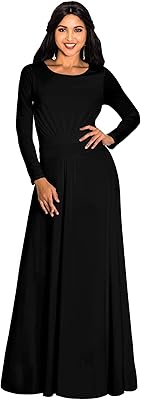 Robe de soirée automne-hiver à manches longues et ample pour femme