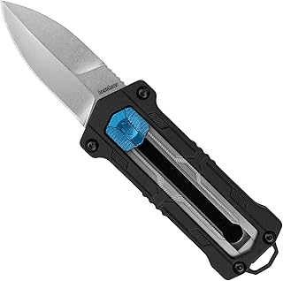 Couteau de poche capsule spearhead, lame de 1,9", ouverture manuelle, bouton de verrouillage