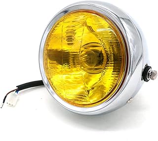 Phare de moto api zy led rétro en maille métallique noire, feu avant