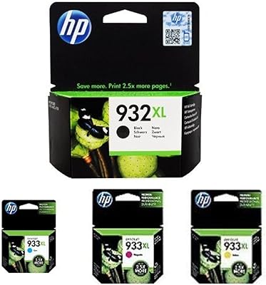 Pack de cartouches d'encre hp à haut rendement, 932-933xl - noir/cyan/magenta/jaune