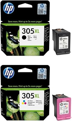 Lot de 2 cartouches originales pour hp 305 xl deskjet